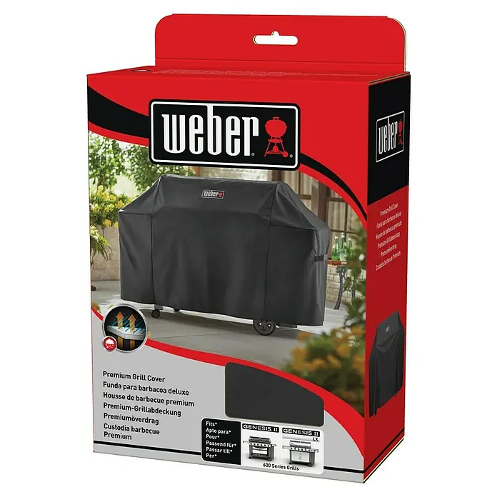 Weber Grill-Schutzhülle Premium - Passend für: Weber Genesis II 600-Serie - Diagonale Ansicht