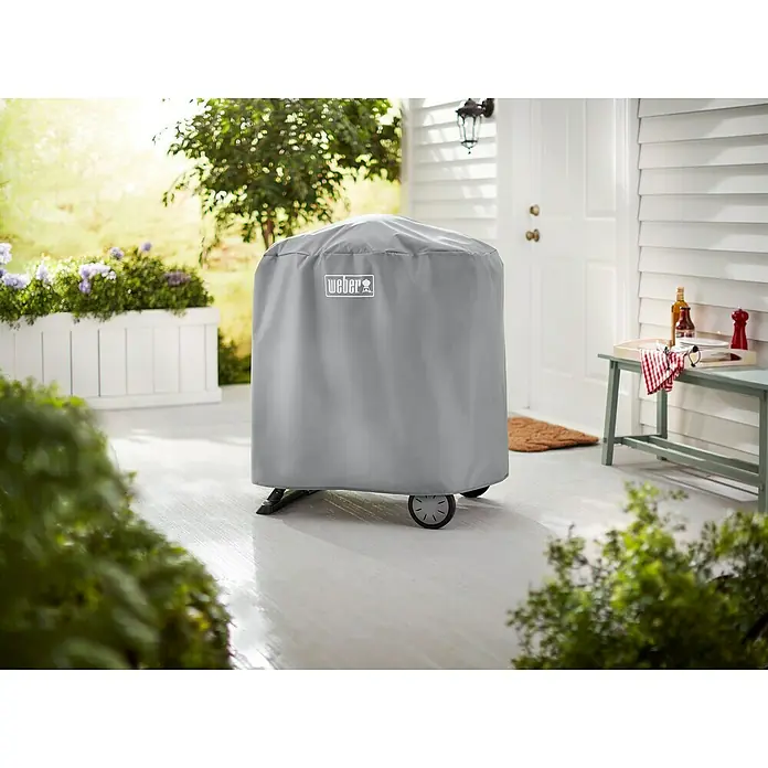 Weber Standard Funda protectora para barbacoa - Específico para: Serie Q de Weber - Foto ambiente