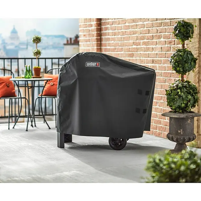 Weber Premium Zaštitna navlaka za roštilj - Namijenjeno za: Weber pametni roštilj Pulse 1000 s kolicima, Weber pametni roštilj Pulse 2000 s kolicima - Živopisni prikaz