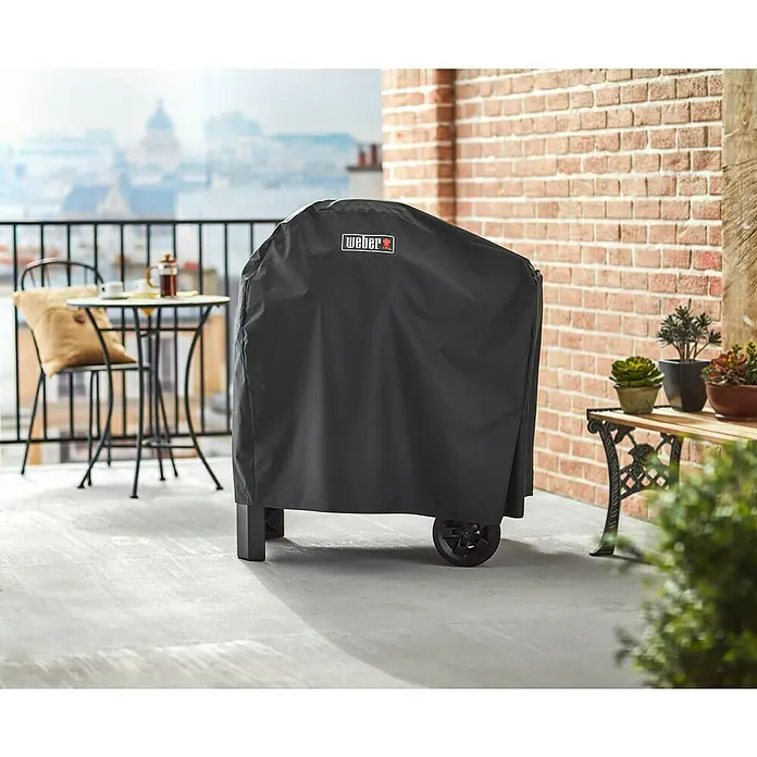 Weber Premium Zaštitna navlaka za roštilj - Namijenjeno za: Weber pametni roštilj Pulse 1000 s kolicima, Weber pametni roštilj Pulse 2000 s kolicima - Živopisni prikaz