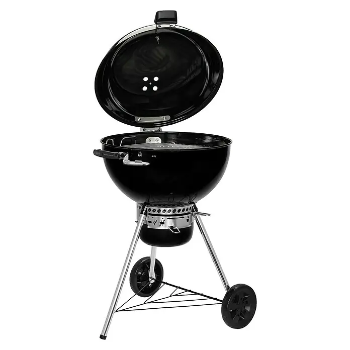 Weber Master-Touch GBS Kogelbarbecue Premium - Zwart/Zilver, Hoofdgrilloppervlak: Ø 54 cm - Vooraanzicht
