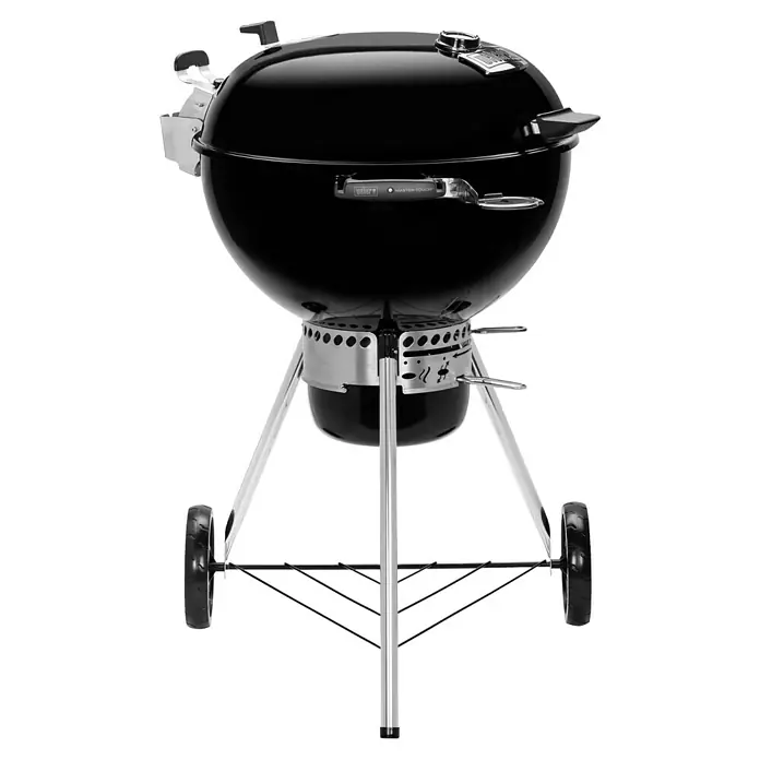 Weber Master-Touch GBS Kogelbarbecue Premium - Zwart/Zilver, Hoofdgrilloppervlak: Ø 54 cm - Vooraanzicht