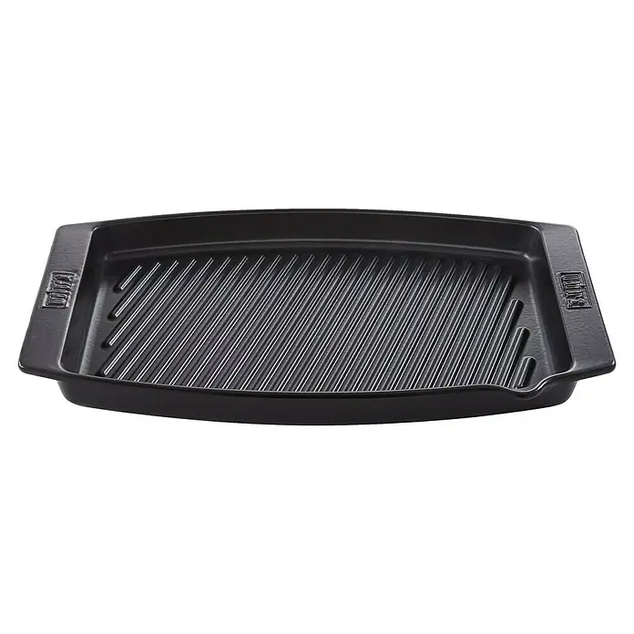 Weber Grillpfanne BBQ Keramik - L x B x H: 47 x 28 x 4,4 cm - Diagonale Ansicht