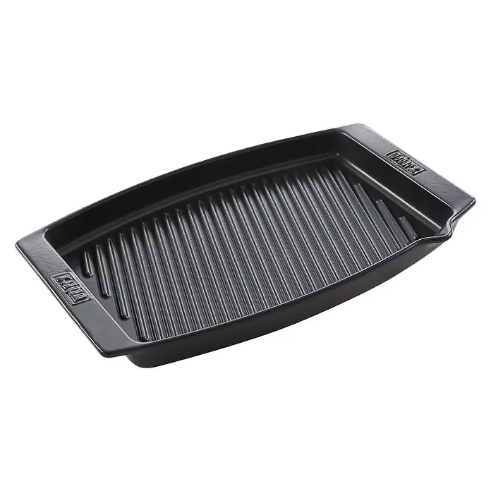 Weber Grillpfanne BBQ Keramik - L x B x H: 47 x 28 x 4,4 cm - Ansicht von oben