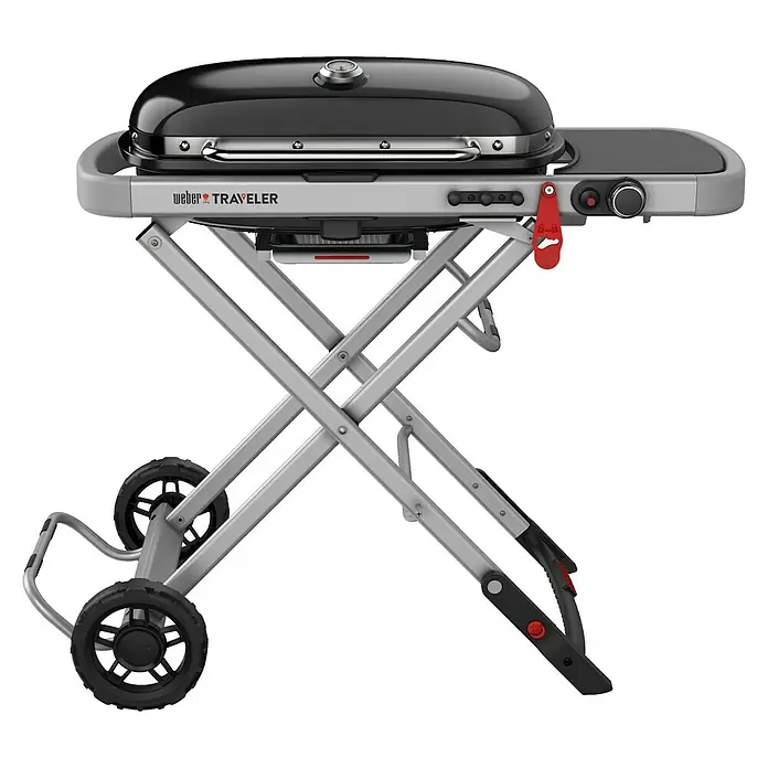 Weber Gasgrill Traveller - Anzahl Brenner: 1, L x B x H: 58,4 x 110,8 x 94,5 cm - Linke Seitenansicht