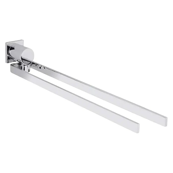 Grohe Allure Handtuchhalter - 2-armig, Chrom, Glänzend - Diagonale Ansicht