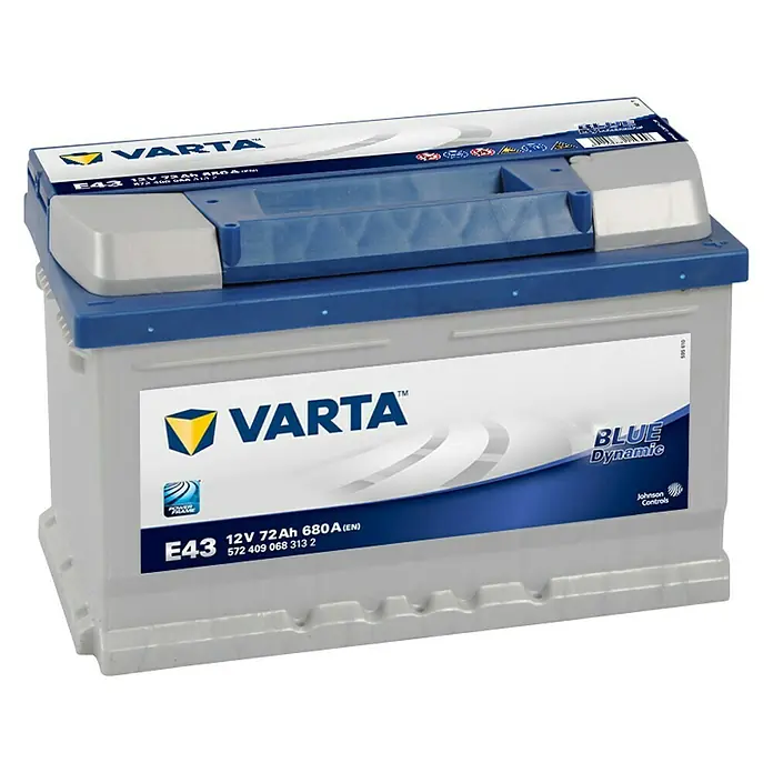 Varta Autoaccu BLUE DYNAMIC 12V 72AH - 12 V, 72 Ah - Diagonaal zicht