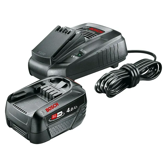Bosch 18 V Power for All Početni set - 18 V, 4 Ah, Broj baterija: 1 baterija, Namijenjeno za: Akumulatorske uređaje Bosch od 18 V - Dijagonalni pogled