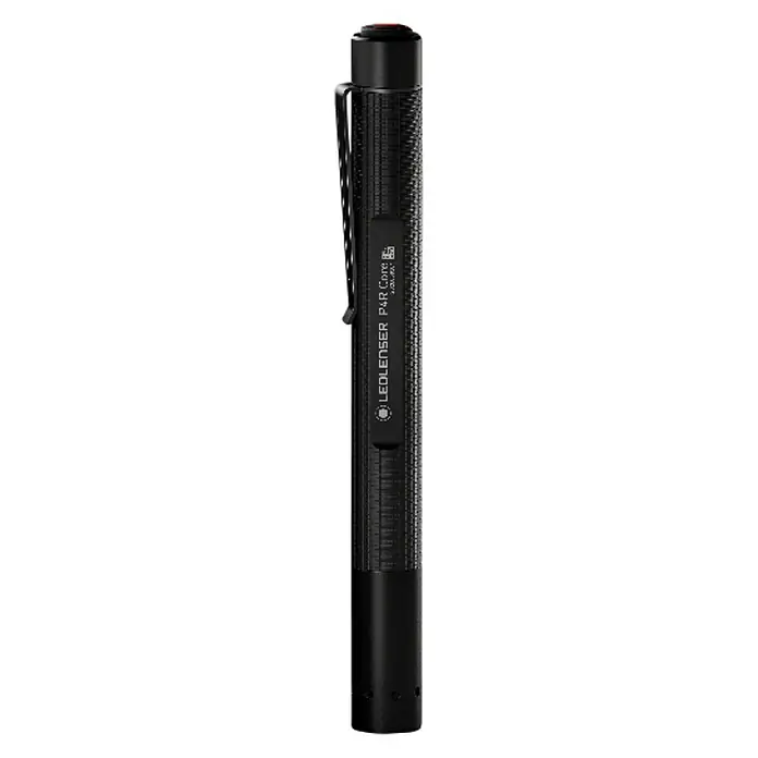Ledlenser LED-Taschenlampe P4R Core - Akkubetrieben, Schwarz, 15 lm - 200 lm - Vorderansicht