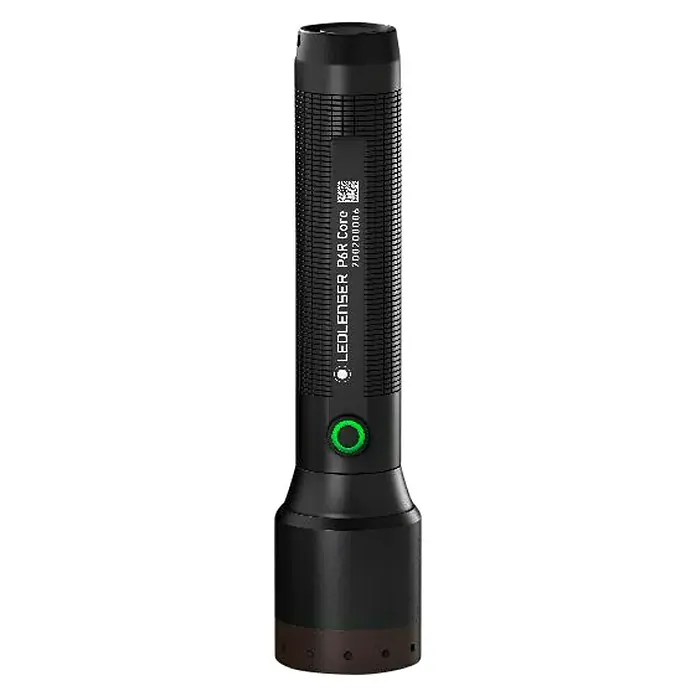 Ledlenser LED-Taschenlampe P6R Core - Akkubetrieben, Schwarz, 15 lm - 900 lm - Vorderansicht
