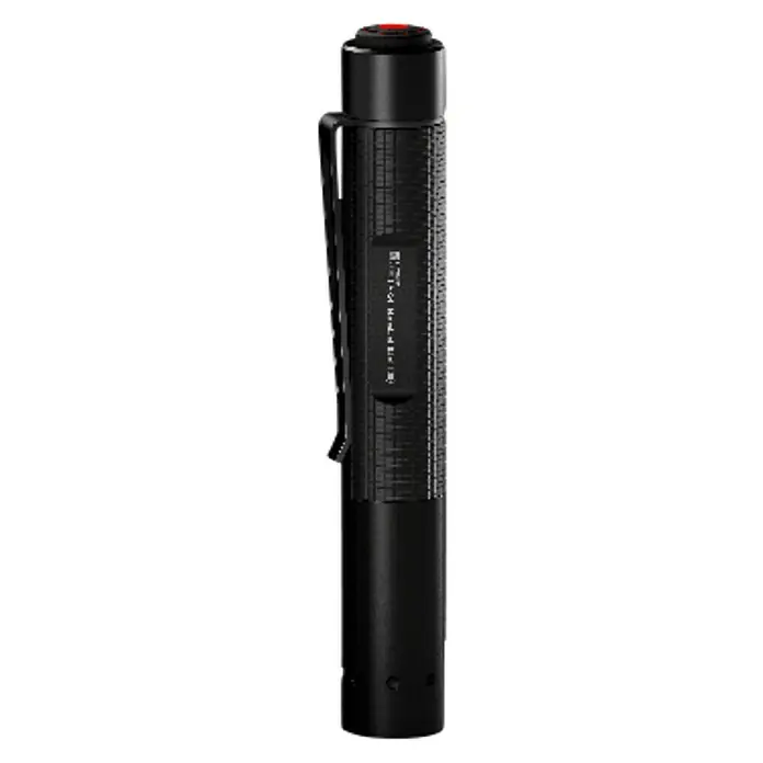 Ledlenser LED-Taschenlampe P2R Core - Akkubetrieben, Schwarz, 15 lm - 120 lm - Vorderansicht