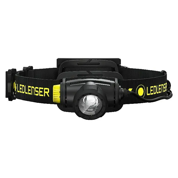 Ledlenser Stirnlampe H5R Work - LED, Akkubetrieben, Schwarz, 15 lm - 500 lm - Vorderansicht