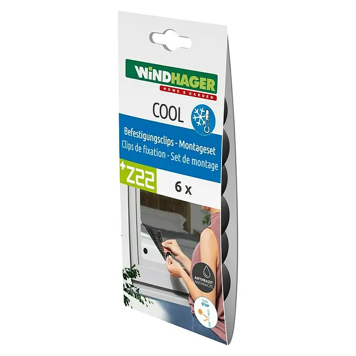 Windhager Klebehaken COOL - 6 -tlg. - Diagonale Ansicht