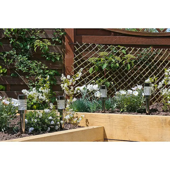 Luxform Solarna svjetiljka - Štap za zabijanje u zemlju, Ø x V: 6,2 cm x 435 mm, Prozirno, Crne boje, LED - Živopisni prikaz