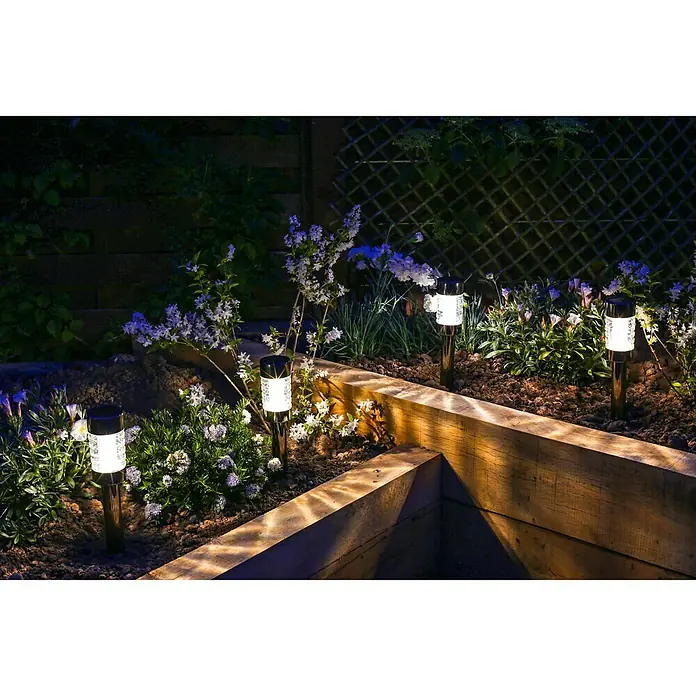 Luxform Solarna svjetiljka - Štap za zabijanje u zemlju, Ø x V: 6,2 cm x 435 mm, Prozirno, Crne boje, LED - Živopisni prikaz