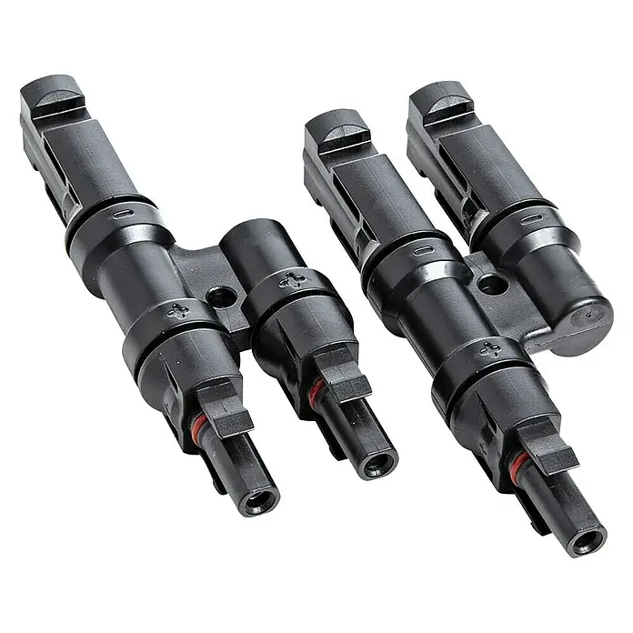 Offgridtec Y-Stück Abzweigbuchsen MC4 Y-Stecker-Paar - Passend für: 12 V Systeme - Diagonale Ansicht