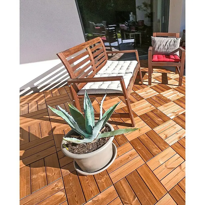 Klik pločice - Bor, Strukturirano, 30 x 30 x 2,5 cm, 6 kom - Živopisni prikaz