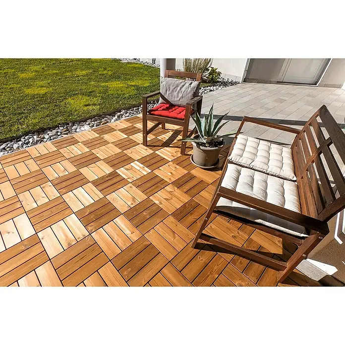 Klik pločice - Bor, Strukturirano, 30 x 30 x 2,5 cm, 6 kom - Živopisni prikaz