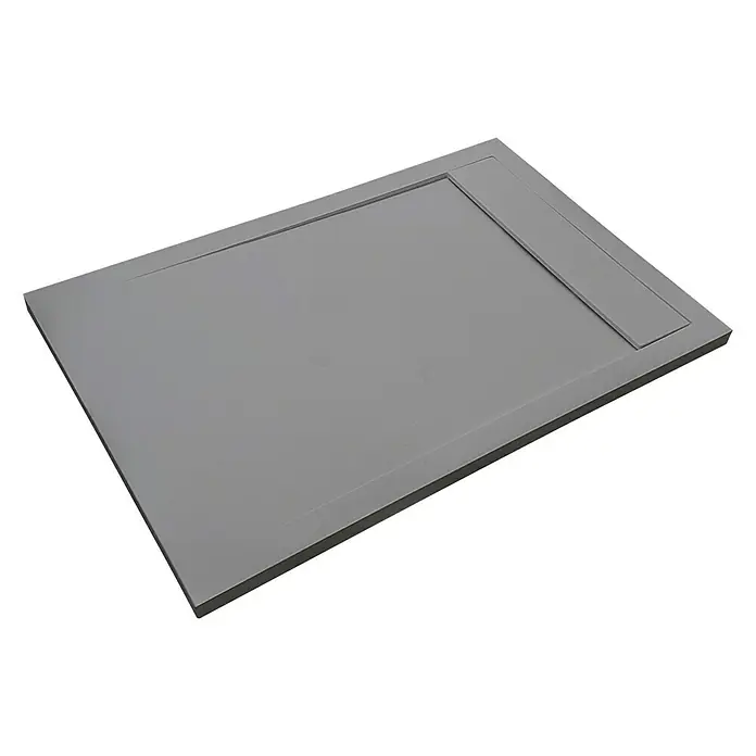 Duschwanne New York - L x B: 120 x 80 cm, Verbundwerkstoff, Grau - Ansicht von oben