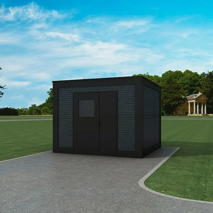Abson Gerätehaus - 3,3 x 3 m, Passend für: Abson Carports - Stimmungsaufnahme