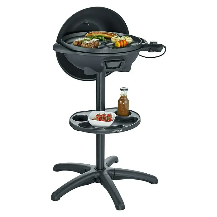 Severin Električni roštilj eBBQ PG 8541 - 2.000 W, Dimenzija rešetke za pečenje: Ø 41 cm - Proizvod u upotrebi