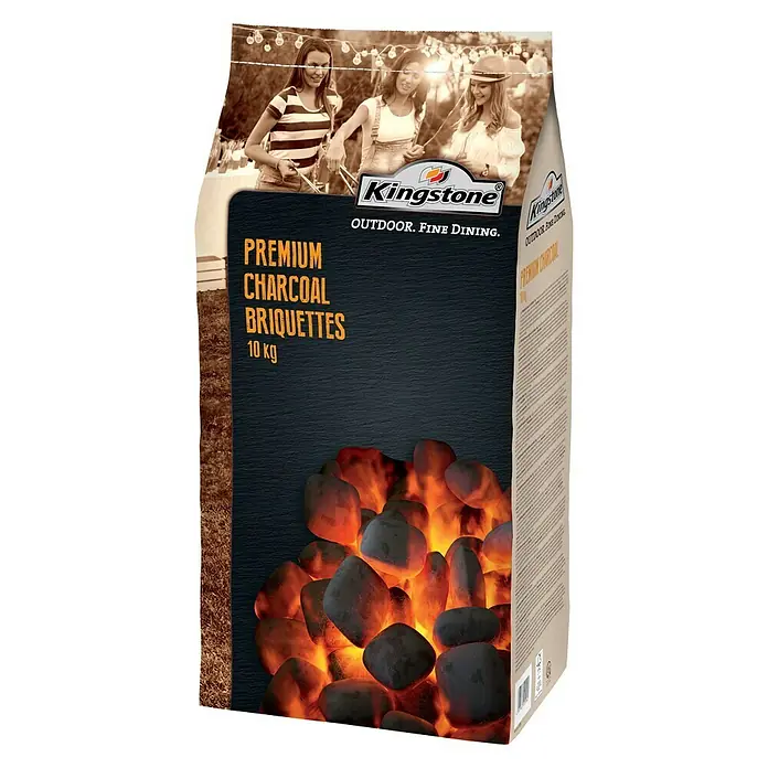 Kingstone Grill-Holzkohle Briketts Premium - 10 kg - Vorderansicht