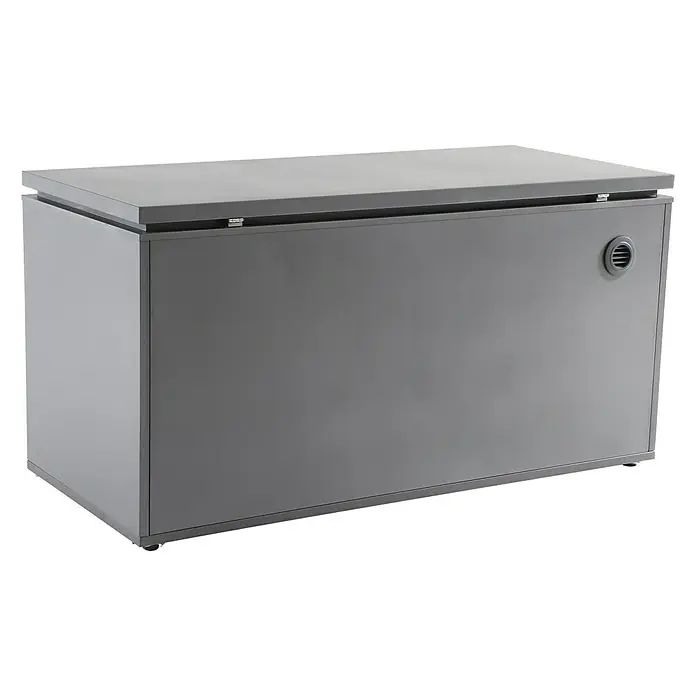 Sunfun Garten-Aufbewahrungsbox - 160 x 72 x 80 cm, Aluminium, Anthrazit - Diagonale Ansicht