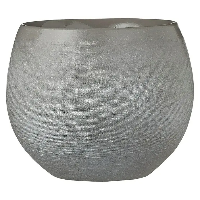 Maceta para planta Douro - Ø x Al: 18 x 15 cm, Gris - Vista frontal