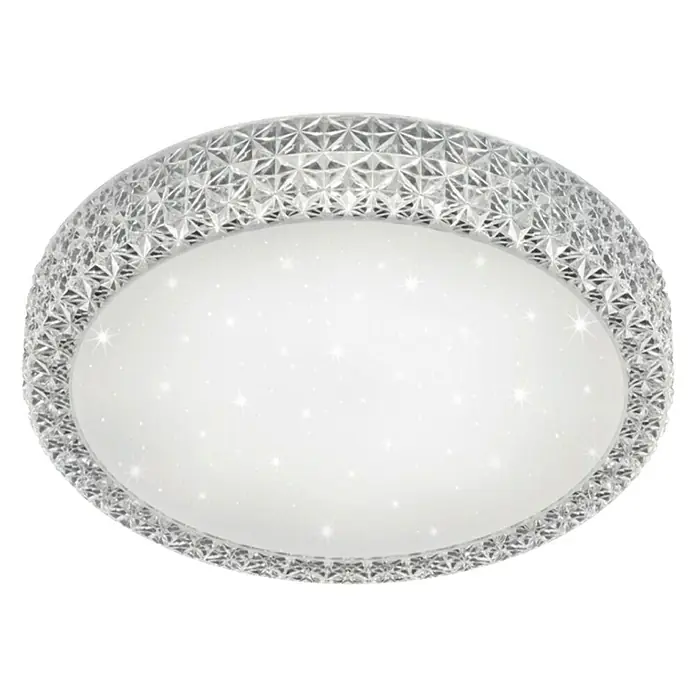 Trio Leuchten LED stropna svjetiljka Auriga - 18 W, D x Š x V: 39,5 x 39,5 x 9 cm, Prozirno, Prozirno-satinirano, Topla bijela - Pogled odozdo