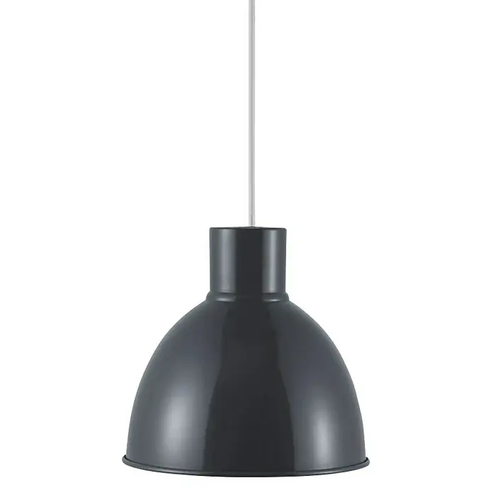 Ferotehna Okrugla viseća svjetiljka Winston - 60 W, Ø x V: 215 x 1.200 mm, Sive boje, E27 - Pogled sprijeda