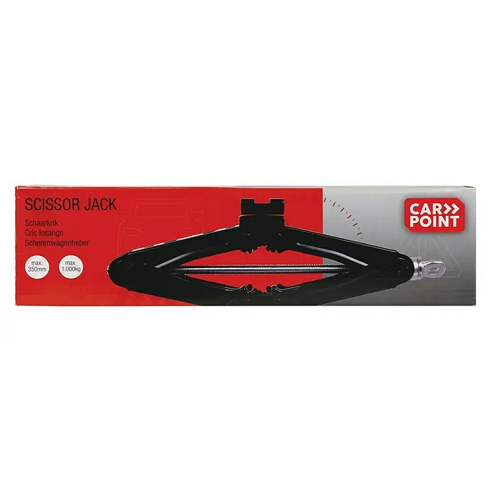 Carpoint Schaarkrik 1000 kg TüV/GS - Staal, 1.000 kg - Bovenaanzicht