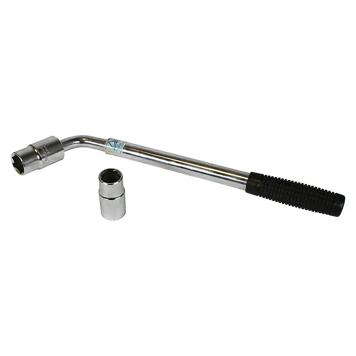 Carpoint Uitschuifbare wielmoersleutel 17/19/21/23 mm - Metaal, Zilver/Zwart - Diagonaal zicht