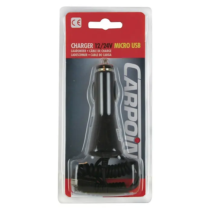 Carpoint Autolader 12V/24V Micro USB - 12 - 24 V (autostekker) - Bovenaanzicht