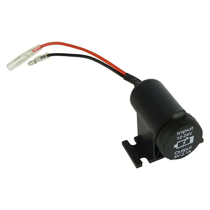 Carpoint Stekkerdoos 12/24V Opbouw 2xUSB 2,1A - 12 - 24 V - Diagonaal zicht