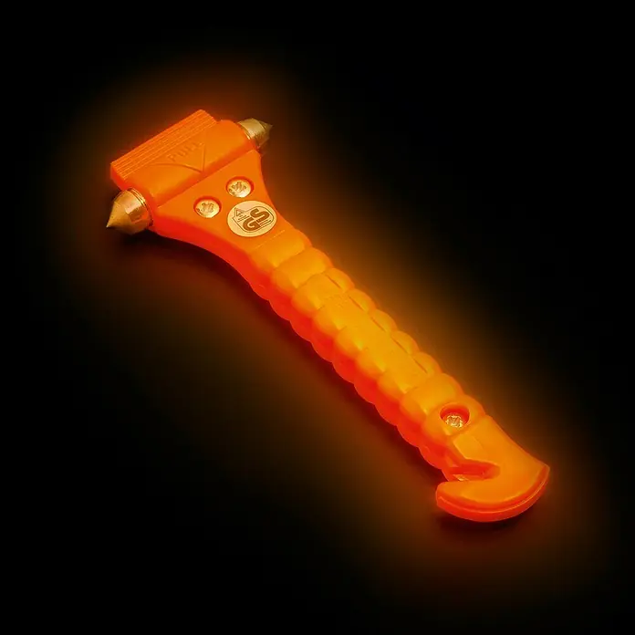 Lifehammer Veiligheidshamer Original glow in the dark Oranje - Speciaal staal - Sfeeropname