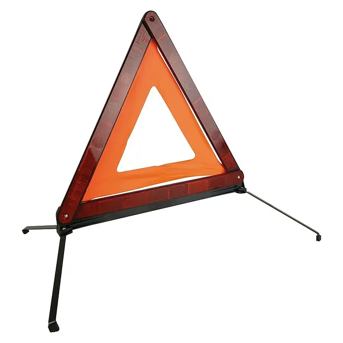 Carpoint Compacte gevarendriehoek E-keur - Reflecterend, Pvc - Diagonaal zicht
