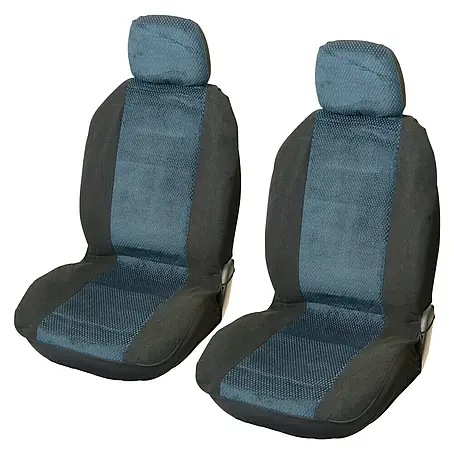 Carpoint  Autostoelkussen set Denver 4 Delig Zwart/Blauw