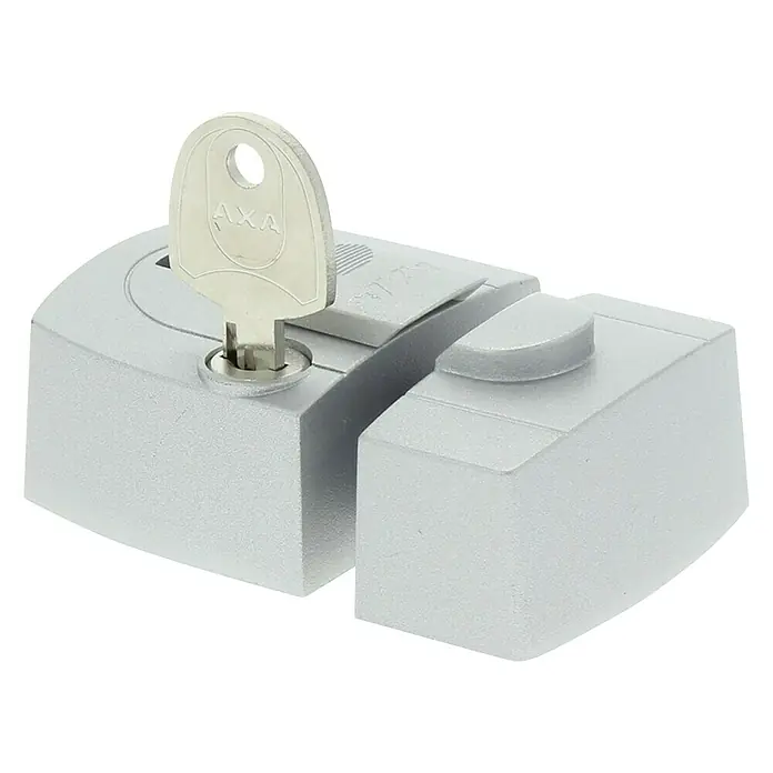Axa Raambijzetslot 3015 - Kunststof, Zilver - Diagonaal zicht