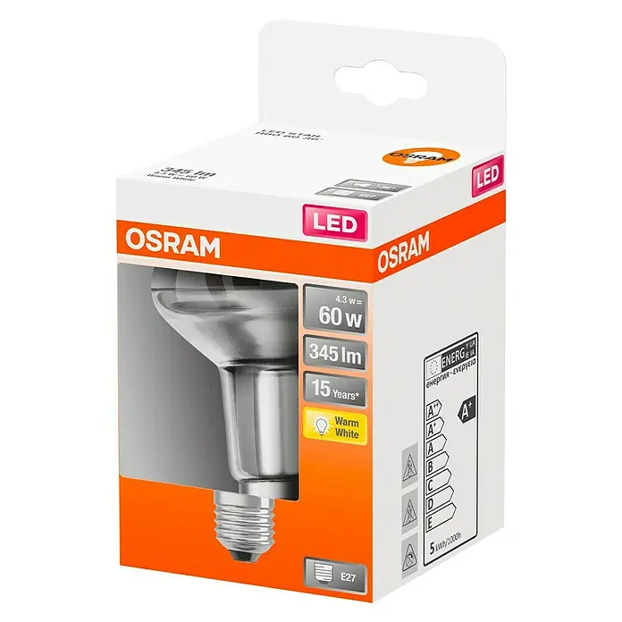 Osram Star LED žarulja - E27, 4,3 W, R80, 345 lm - Dijagonalni pogled
