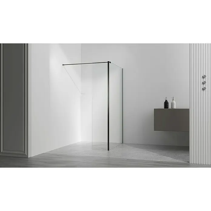 Hoekverbindingsprofiel Chelsea - Aluminium, Mat zwart, Geschikt voor: Glazen douchewanden - Sfeeropname