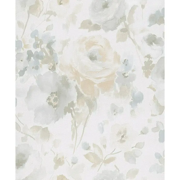Dutch Wallcoverings Vliesbehang Bloem Beige - Beige, Gebloemd, 10,05 x 0,53 m - Close-up