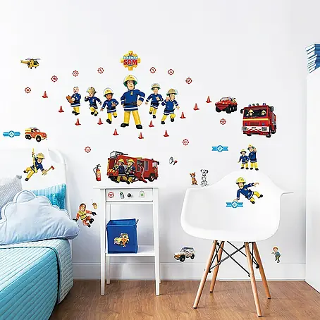 Walltastic  Muursticker Set Brandweerman Sam 52 Stickers