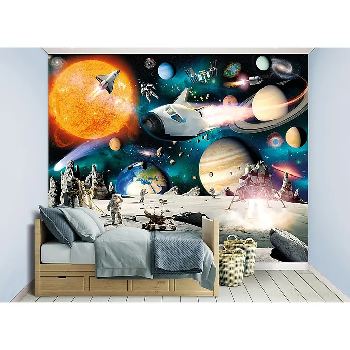 Walltastic Fotobehang Space Adventure - 12-delig, 244 x 305 cm - Sfeeropname