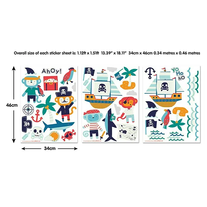 Walltastic Muursticker Set Pirates 41 Stickers - Decoratieve sticker
