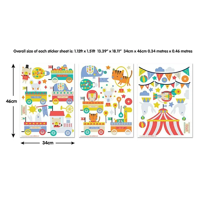 Walltastic Muursticker Set Circus 56 Stickers - Decoratieve sticker