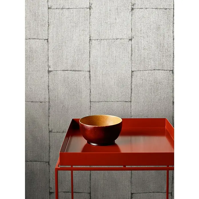 Dutch Wallcoverings Vliesbehang - Grijs, 10 m x 53 cm - Sfeeropname