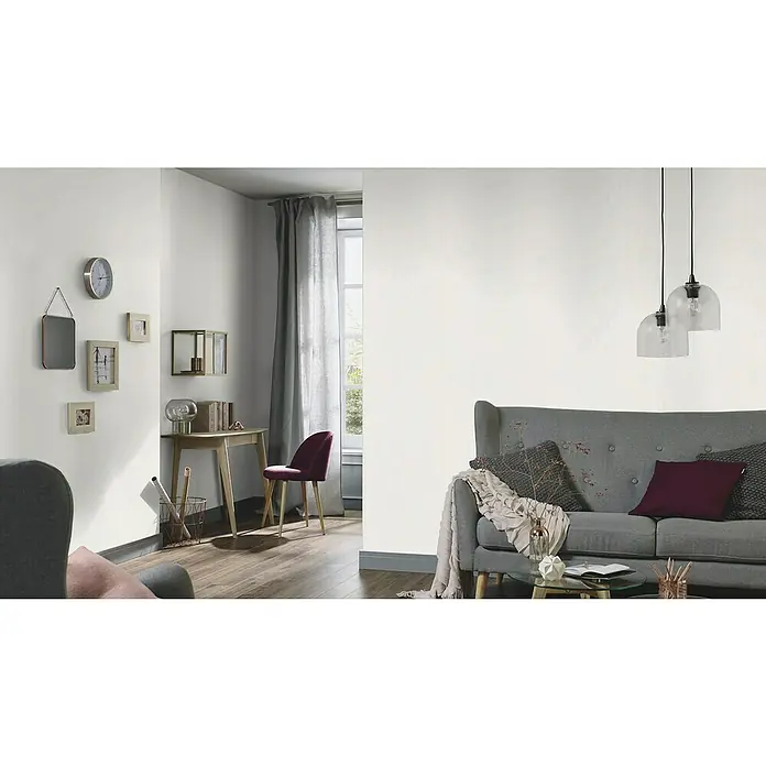 Dutch Wallcoverings Vliesbehang Uni Beige 10034-02 - Beige, Uni, 10,05 x 0,53 m - Sfeeropname