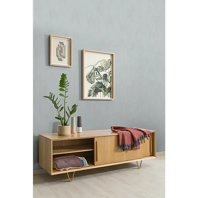 Dutch Wallcoverings Vliesbehang Chalk Grijs - Grijs, Uni, 10,05 x 0,53 m - Sfeeropname