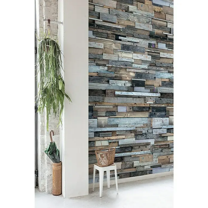 Dutch Wallcoverings Fotobehang Mural 3D Wood - b x h: 159 x 280 cm, Vlies - Sfeeropname