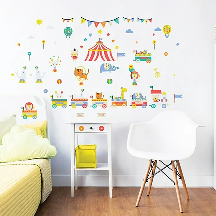 Walltastic Muursticker Set Circus 56 Stickers - Decoratieve sticker - Sfeeropname
